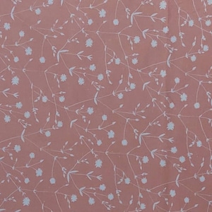 Marimekko vintage stof Niitty witte terracotta Maija Isola Kristiina Leppo 1979 zeldzaam