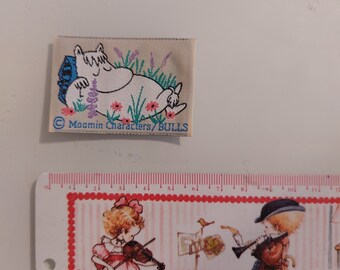 Retro Moomin fabric patch sew-on 90's tag