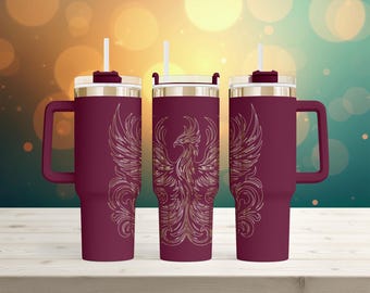 Phoenix Firebird SVG PNG: Laser Cut, Sublimation Design (Digital Download)