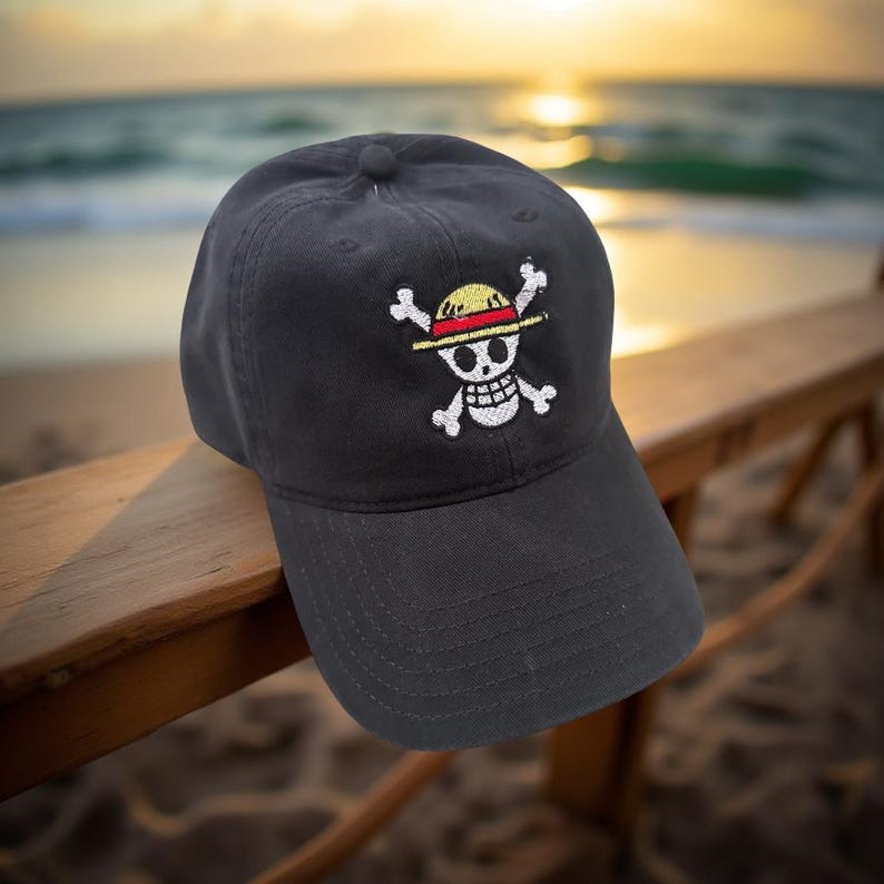 Skull & Bones Jolly Roger Embroidery Hat image 3