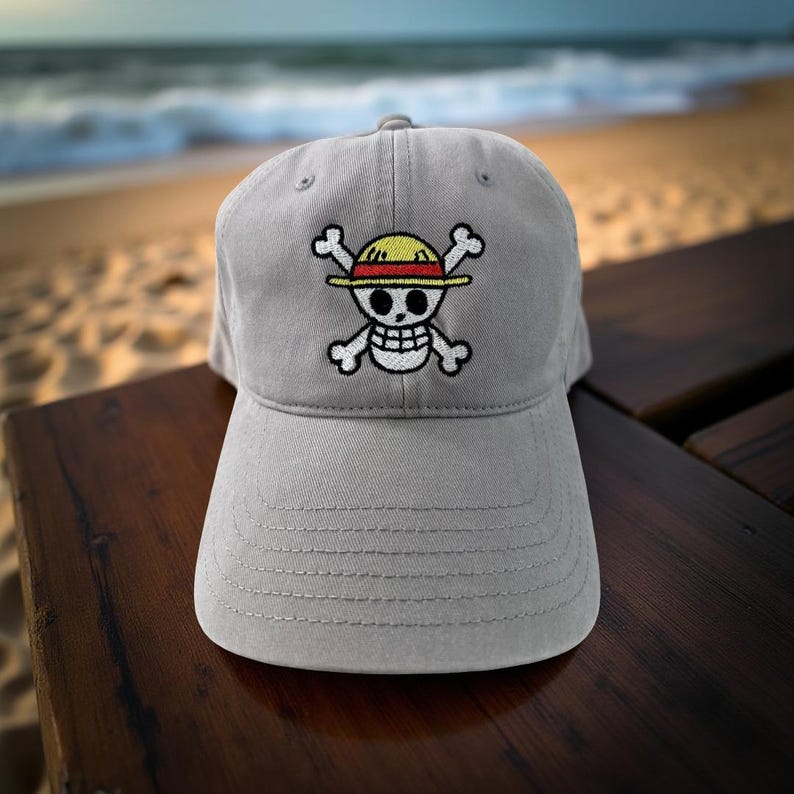 Skull & Bones Jolly Roger Embroidery Hat image 1