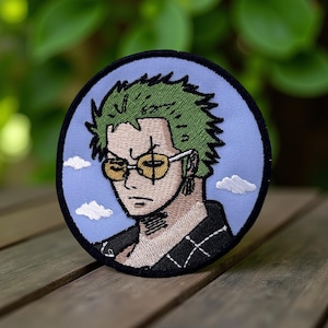 Green Hair Swordsman Embroidery Patch