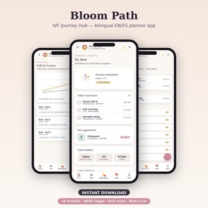 Bloom Path | IVF Fertility Journey Planner App | Medication, Labs & Embryo Tracker