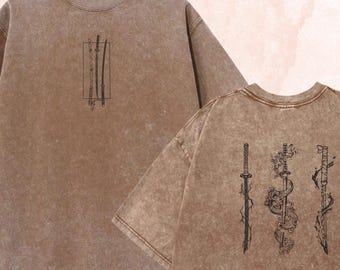 Embroidered Anime Shirt: Sun Water Thunder Beast Breathing - KnY Inspired