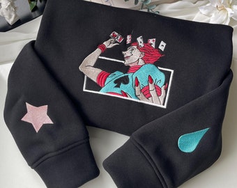 Geborduurd anime-sweater: bungee-gomhoodie, textuurverrassing