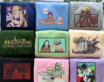 Custom anime-sweater, geborduurd favoriet personage-geïnspireerd ontwerp, gepersonaliseerde anime-hoody, Valentijnsdagcadeaus voor animeliefhebbers