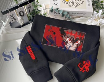 Geborduurd anime-sweater: anti-magic Devil Union-ontwerp