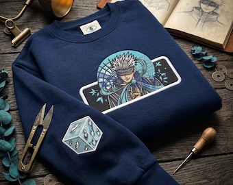 Embroidered Anime Sweatshirt: Limitless Cursed Technique - Six Eyes Hoodie, Gifts for JJK Lovers