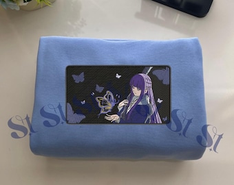 Geborduurd anime-sweater: Funeral Sorcerer - Beyond Journey's End hoodie, cadeaus voor anime-liefhebbers