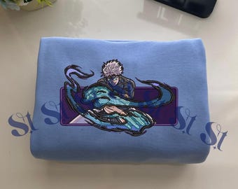 Embroidered Anime Sweatshirt: Limitless Cursed Technique - Six Eyes Hoodie, Gifts for JJK Lovers