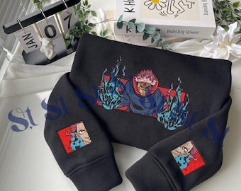 Embroidered Anime Sweatshirt: Cursed Womb - Death Paintings Hoodie, Christmas Gifts for JJK Lovers