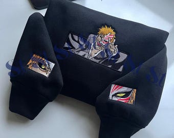 Sweat-shirt anime brodé : sweat à capuche Shinigami Battle - design pleine puissance