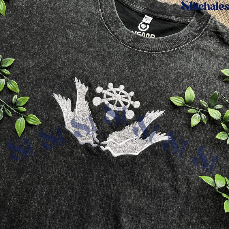 Embroidered Anime Washed Shirt: Sword of Exorcism, Ten Shadows Design, Gifts for JJK Lovers image 2
