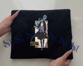 Embroidered Anime Sweatshirt: Monarch of Shadows, Leveling System Hoodie