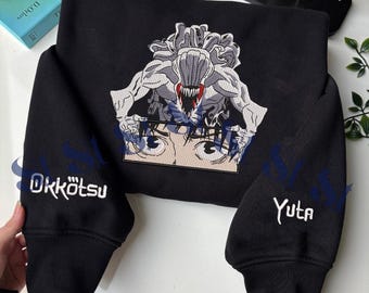 Sweat-shirt brodé style anime, motif « Maudite Technique », inspiré de la Reine des Malédictions, pull de combat de sorcellerie, cadeau pour les fans d'anime