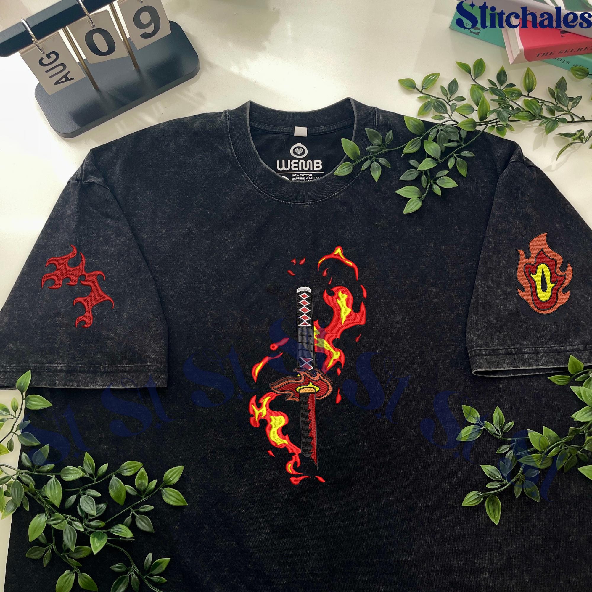 Embroidered Anime Washed Shirt, Demon Killer Tshirt, Sun Breathing Shirt,  Dragon Sun Halo Head Dance Design, Perfect Gifts for Kny Lovers - Etsy  Israel, image size:2000x2000