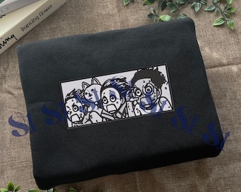 Embroidered Anime Sweatshirt, Alien and Ghost Hoodie, Seiko Turbo Grandny Shirt, Spiritual Smash-Inspired Design, Gifts for Anime Lovers