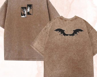 Embroidered Anime Washed Shirt, Magic World Tshirt, Anti Magic Inspired, Devil Union and Spirit Dive Design Design, Gifts for Anime Lovers