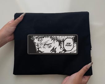 Geborduurd anime-sweater: koning der vloeken, kwaadaardig heiligdomontwerp, cadeaus voor JJK-liefhebbers