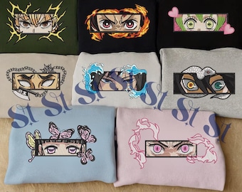 Geborduurd anime-sweater, shirt Hashira - Demon Killer Corps, op ademhaling geïnspireerde hoodie, cadeaus voor KnY Lover