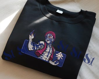 Embroidered Anime Sweatshirt: Sanguine Art - Destructive Death Hoodie, Christmas Gifts for Anime Lovers