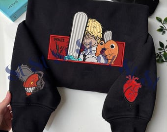 Besticktes Anime Sweatshirt: Hybrid, Teufel und Fiend Design, Geschenke für Anime-Liebhaber