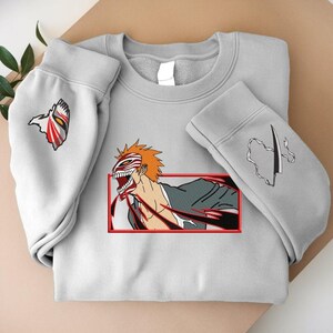 Embroidered Anime Sweatshirt, Full Power Form Design, Awaken the Potential-inspired, Shinigami Battle Sweater, Gifts for Anime Lovers