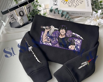 Geborduurd anime-sweater: Sorcery Battle - Tenyo Jubaku Design, cadeaus voor JJK Lovers