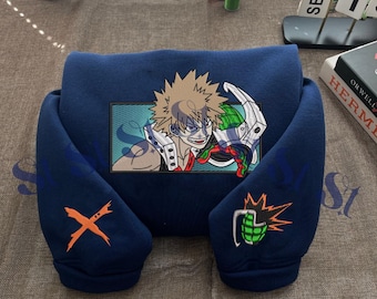 Embroidered Anime Sweatshirt: Dynamight Design, Anime Lover Gift