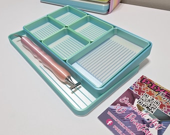 Pixel Palettes 7pc - 4x Small 1x Medium Tray Caddy - Diamond Drill Tray Nest