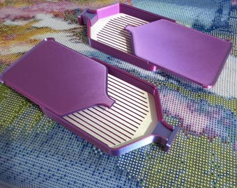 ダイヤモンドペインティングドリルトレイセット - ミニクラフトトレイ、蓋、ストッパー（5個パック）