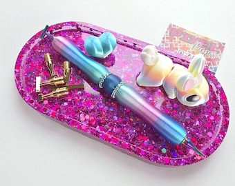 Pixel Pieces - Trinket Tray - Resin Glitter