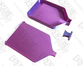 積み重ね可能なダイヤモンドペインティングトレイ - 蓋とストッパー付き - 無地