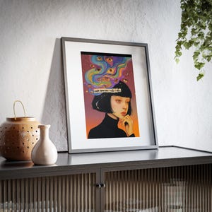 Artistieke ingelijste poster - stijlvol kamerdecor, unieke muurkunst, cadeau voor kunstliefhebbers, modern huisontwerp, inspirerende quote print