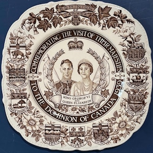 Placa conmemorativa de la realeza del Rey Jorge VI y la Reina Isabel de 1939