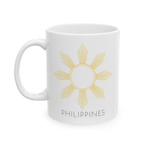 Filipino Sun Mug Filipino Gift Idea Unique Gift Fun Mug for Tea Mug Coffee Philippines Pride