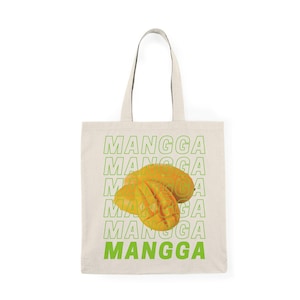 Filipino Tote Bag Cotton Street Style Tote for Foodie Grocery Bag Reusable Shoulder Bag Farmers Market Tote Mango