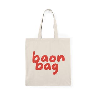 Filipino Tote Bag Cotton Red Tote for Grocery Bag Reusable Shoulder Bag Farmers Market Tote Baon