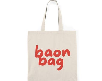 Borsa tote Filipino Baon Bag: borsa della spesa in tela di cotone rosso