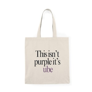Filipino Tote Bag Cotton Street Style Tote Ube Grocery Bag Reusable Shoulder Bag Farmers Market Tote Purple