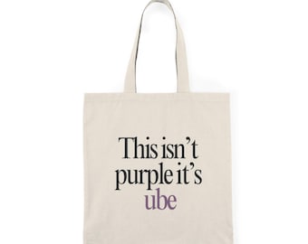 Borsa Ube Tote: borsa da mercato in tela di cotone filippino