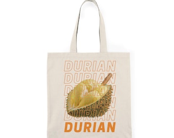 Borsa tote in cotone Durian – Borsa da mercato in stile street filippino