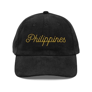 Filipino Hat Dad Filipino Gift Idea Unique Gift Philippines Souvenir Hat Corduroy Cap Retro