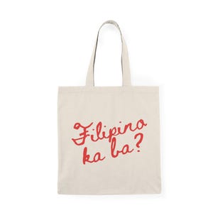 Filipino Tote Bag Cotton Street Style Tote for Grocery Bag Reusable Shoulder Bag Farmers Market Tote Tagalog