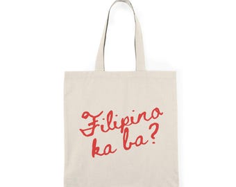 Borsa tote in cotone Filipino Pride: "Filipino Ka Ba?" Progetto