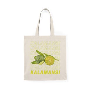 Filipino Tote Bag Cotton Street Style Tote for Foodie Grocery Bag Reusable Shoulder Bag Farmers Market Tote Calamansi