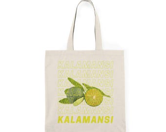 Borsa tote in cotone filippino Calamansi - Borsa della spesa riutilizzabile