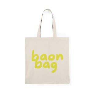 Filipino Tote Bag Cotton Yellow Tote for Grocery Bag Reusable Shoulder Bag Farmers Market Tote Baon