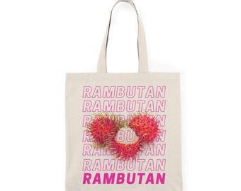 Borsa tote in Rambutan: borsa tote in tela di cotone filippino