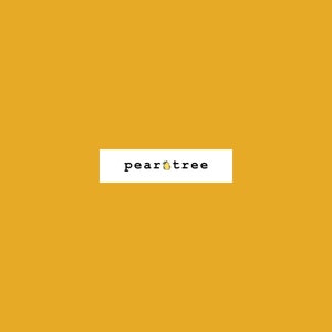 May include: A white rectangle with the text "peartree" and a small pear illustration.